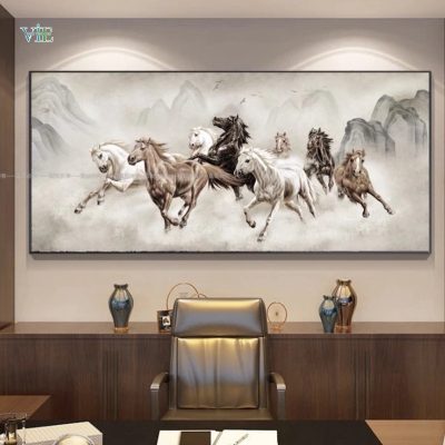 Tranh tráng gương mã đáo thành công - Tranh Vie VN022