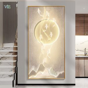 Tranh tráng gương thuận dòng may mắn -Tranh Vie VN024