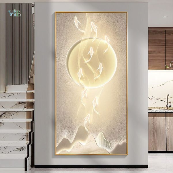 Tranh tráng gương thuận dòng may mắn -Tranh Vie VN024