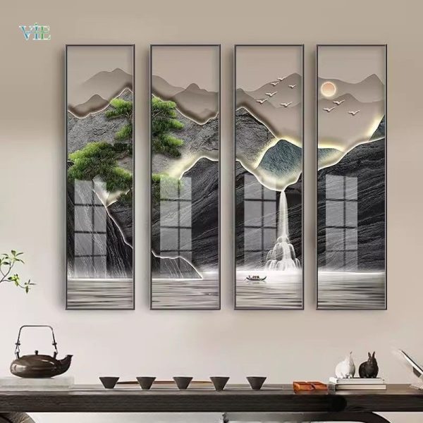 Tranh phong thuỷ sơn thuỷ hữu tình VN024