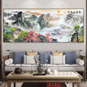 Tranh phong thuỷ mùa xuân huyền ảo - Tranh Vie VN027
