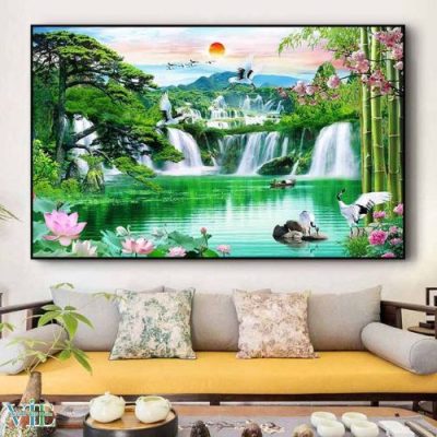 Tranh cây cối, rừng rậm tranh phong thuỷ hợp mệnh mộc