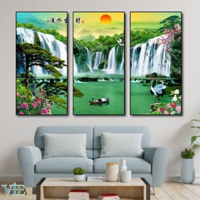 Tranh phong thuỷ núi non Sơn Thủy hữu tình