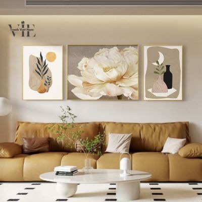 Tranh canvas bộ 3 trừu tượng trang-tranh Vie