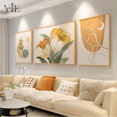 Tranh canvas bộ 3 trừu tượng trang-tranh Vie