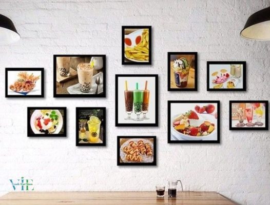 Tranh 3D quán trà sữa