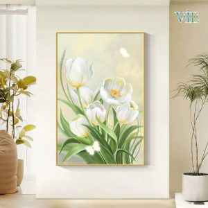 Tranh tráng gương hoa Tulip