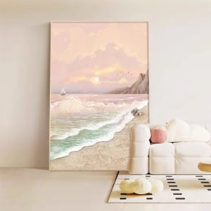 Tranh canvas sóng biển