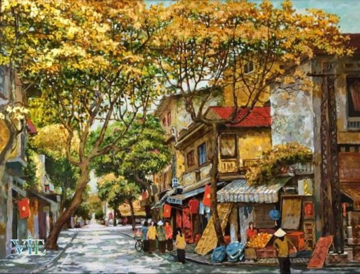 tranh treo tường khổ lớn Hà Nội