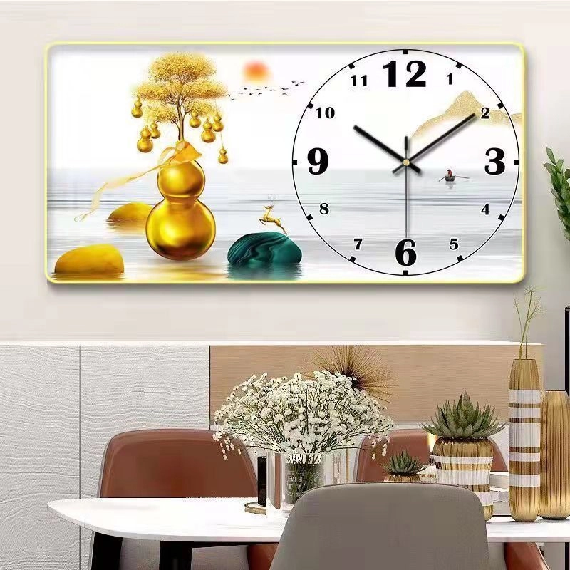 tranh đồng hồ tráng gương