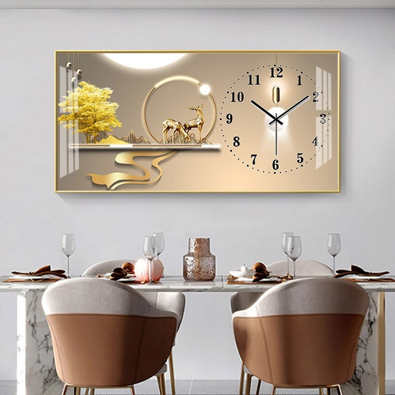 tranh đồng hồ tráng gương