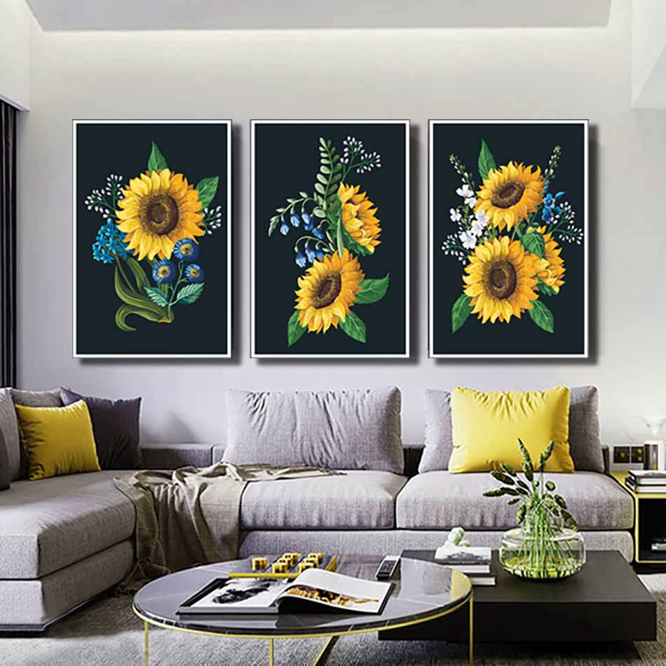 tranh canvas hoa hướng dương