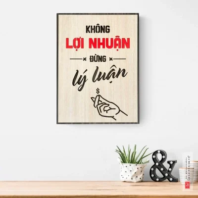 tranh cổ động slogan trang trí văn phòng