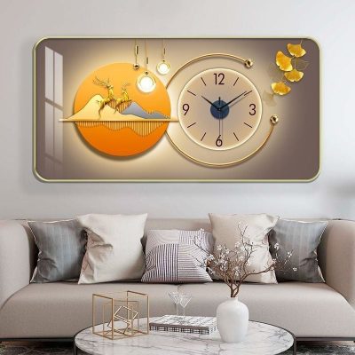 tranh đồng hồ tráng gương