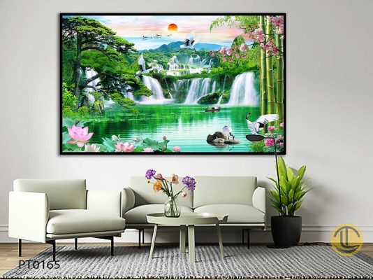 Tranh phong cảnh thác nước