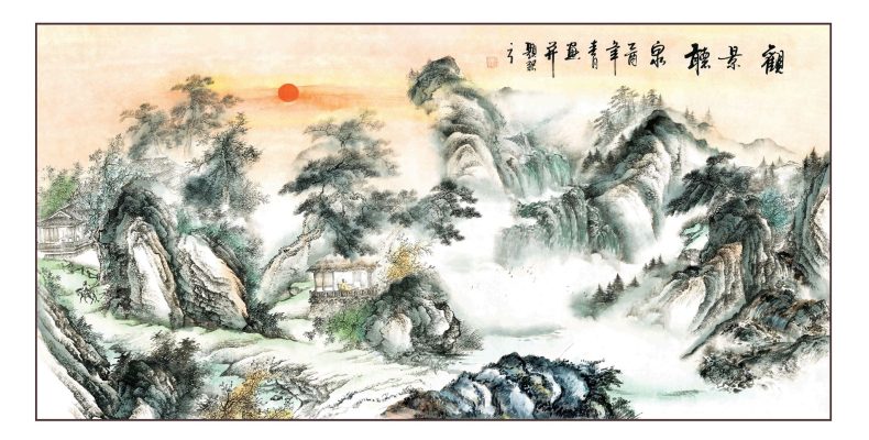 Tranh phong thủy núi non